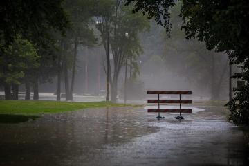 Flooding near Waynesville City Park (Pulaski County, MO) on Aug. 9, 2013